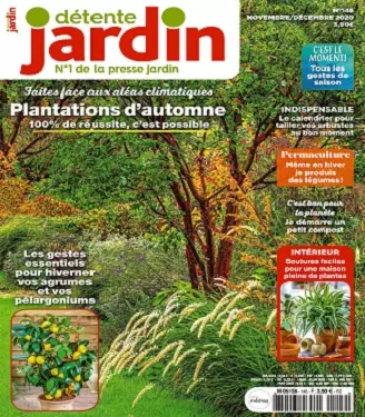 Détente Jardin N°146 – Novembre-Décembre 2020  [Magazines]