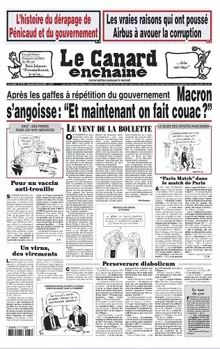 Le canard enchaîné N° 5178 du Mercredi 05 Février 2020  [Journaux]