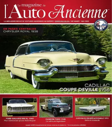 Le Magazine De L’Auto Ancienne – Mai 2022  [Magazines]