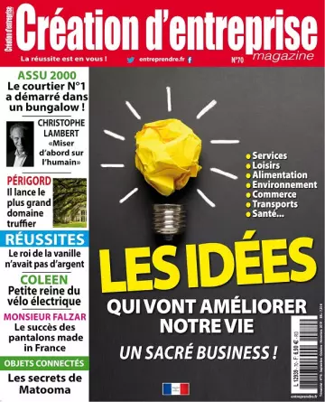 Création d’Entreprise N°70 – Septembre-Novembre 2019  [Magazines]