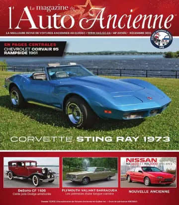 Le Magazine De L’Auto Ancienne – Décembre 2022  [Magazines]