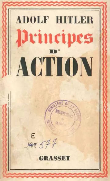 Principes d'action - Adolf Hitler  [Livres]