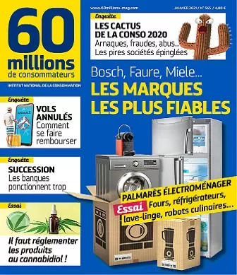 60 Millions De Consommateurs N°565 – Janvier 2021  [Magazines]