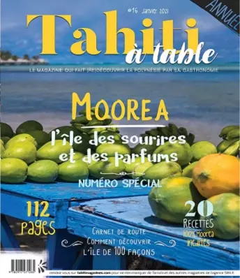 Tahiti à Table N°16 – Janvier 2021  [Magazines]