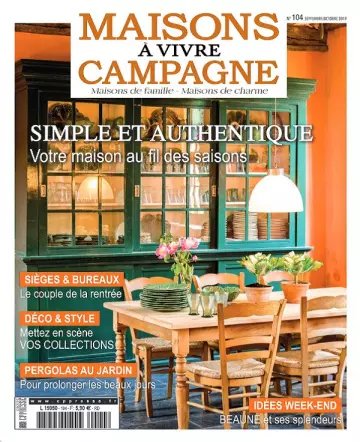 Maisons à Vivre Campagne N°104 – Septembre-Octobre 2019  [Magazines]