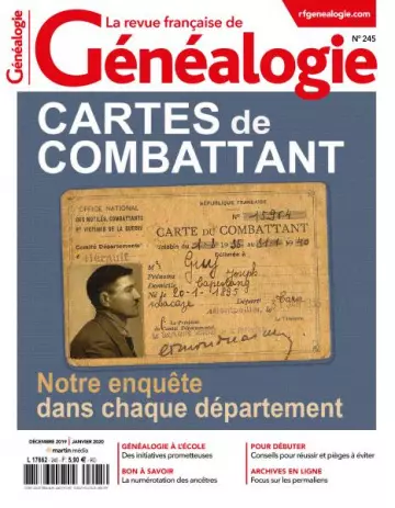 La Revue Française de Généalogie - Décembre 2019 - Janvier 2020  [Magazines]