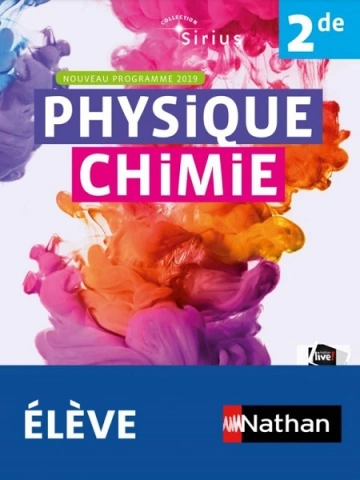 ANGÉLIQUE JOHANN-DIEUDONNÉ - PHYSIQUE CHIMIE 2DE SIRIUS  [Livres]