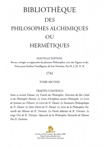 Bibliothèque des philosophes, alchimiques, ou hermétiques T02  [Livres]