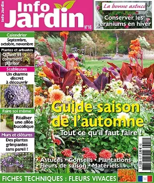 Info Jardin N°16 – Septembre-Novembre 2020  [Magazines]