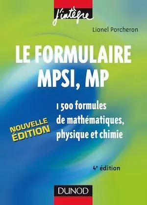 Le Formulaire MPSI,MP  [Livres]