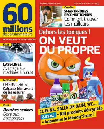 60 Millions De Consommateurs N°551 – Septembre 2019  [Magazines]