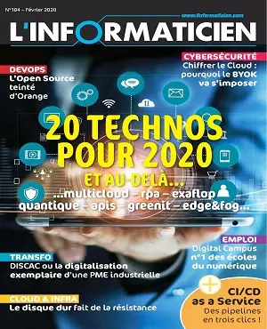 L’Informaticien N°184 – Février 2020  [Magazines]