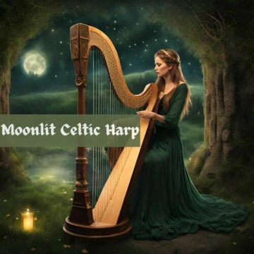 Irish Celtic Spirit of Relaxation Academy - Moonlit Celtic Harp: Medieval Harp Serenade in Ethereal Night  [Albums]